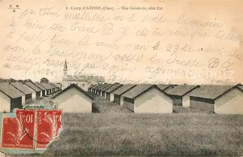 AK / Ansichtskarte Avord Vue generale du camp Avord