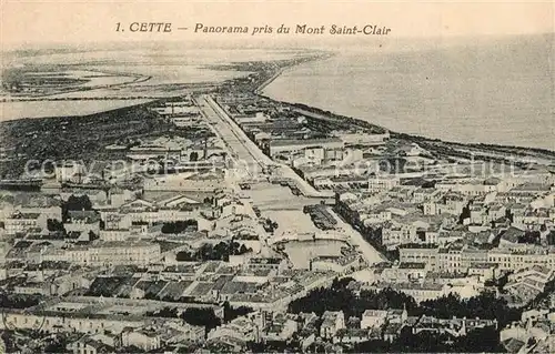 AK / Ansichtskarte Cette_Sete Panorama pris du Mont Saint Clair 