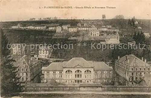 AK / Ansichtskarte Plombieres les Bains_Vosges Grands Hotels et nouveaux thermes Plombieres les Bains