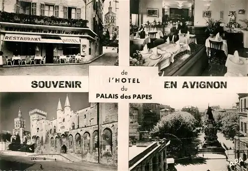 AK / Ansichtskarte Avignon_Vaucluse Hotel du Palais des Papes Salle a Manger Place de la Republique Monument Avignon Vaucluse