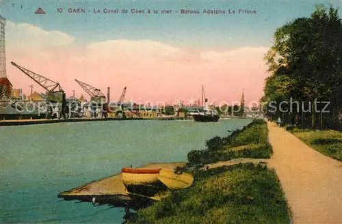 Caen Le Canal de Caen a la mer Bateau Adolphe Le Principe Caen