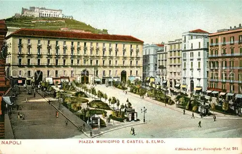 Napoli_Neapel Piazza Municipio e Castel S Elmo Napoli Neapel
