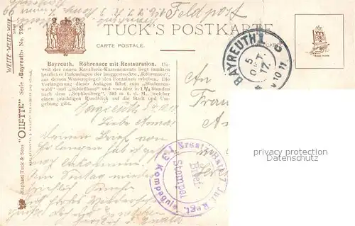 Bayreuth Roehrensee mit Restauration Bayreuth