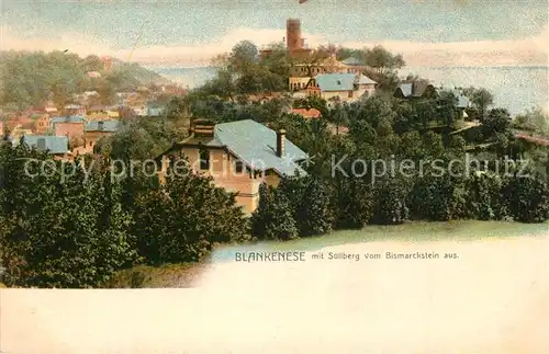Blankenese_Hamburg mit Suellberg vom Bismarckstein gesehen 
