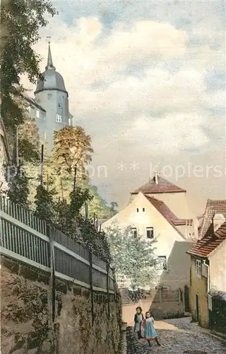 Alt_Meissen_Elbe Schlossberg mit Bischofsturm Alt_Meissen_Elbe
