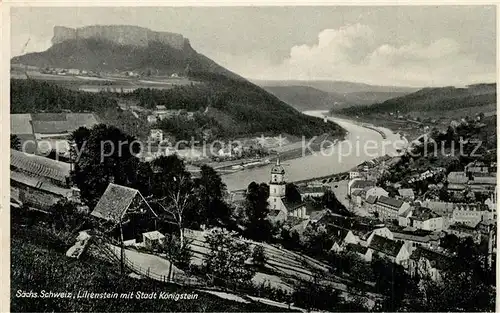 Koenigstein_Saechsische_Schweiz mit Lilienstein Koenigstein_Saechsische