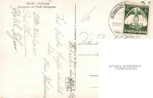 Koenigstein_Saechsische_Schweiz mit Lilienstein Koenigstein_Saechsische