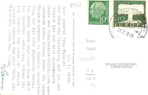 Tutzing Seepanorama mit Zugspitze Tutzing