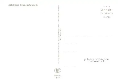 Muensterschwarzach Abteikirche Inneres Muensterschwarzach