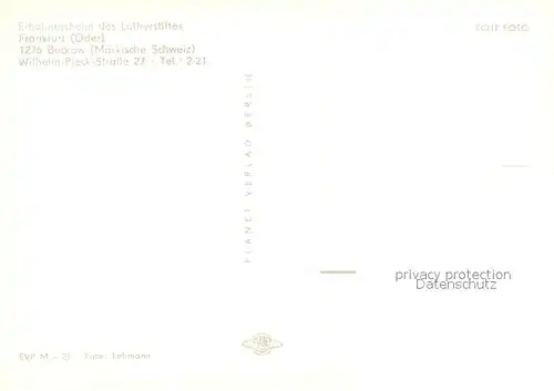 Buckow_Maerkische_Schweiz Erholungsheim des Lutherstifts Frankfurt Oder Buckow_Maerkische_Schweiz