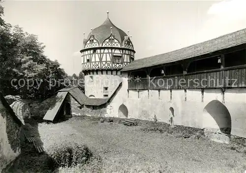 Burgk_Saale Orla Kreis Staatl Museum Schloss Burgk Roter Turm mit Zwinger Burgk_Saale Orla Kreis