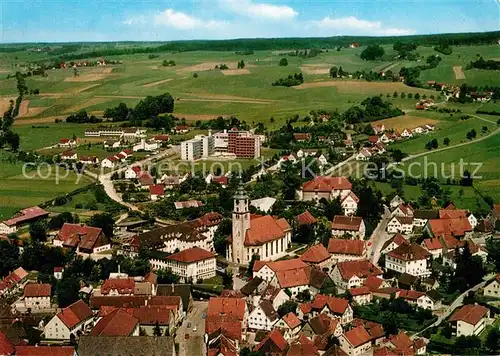 Bad_Wurzach Fliegeraufnahme mit Fuerstlich Waldburg Zeilscher Rheumaklinik Bad_Wurzach