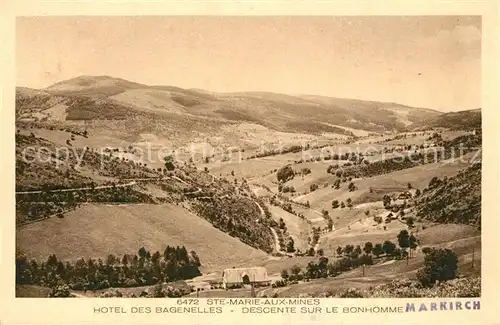 AK / Ansichtskarte Sainte Marie aux Mines_Haut_Rhin Panorama Hotel des Bagenelles Descente sur le Bonhomme Sainte Marie aux Mines_Haut