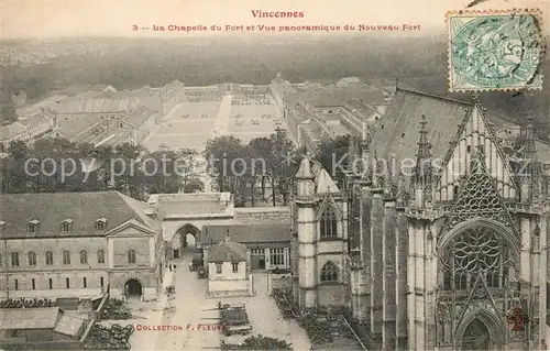 AK / Ansichtskarte Vincennes Chapelle du Fort vue panoramique du nouveau fort Vincennes