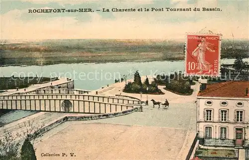 AK / Ansichtskarte Rochefort_sur_Mer La Charente et Pont Tournant du Bassin Rochefort_sur_Mer
