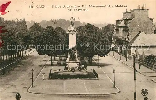 AK / Ansichtskarte Caen Place Alexandre III Monument des Mobiles du Calvados Caen