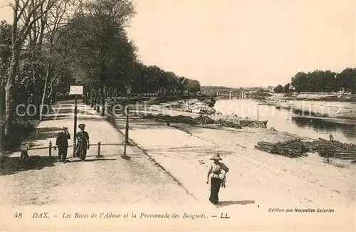 AK / Ansichtskarte Dax_Landes Les Rives de l Adour et Promenade des Baignots Dax_Landes