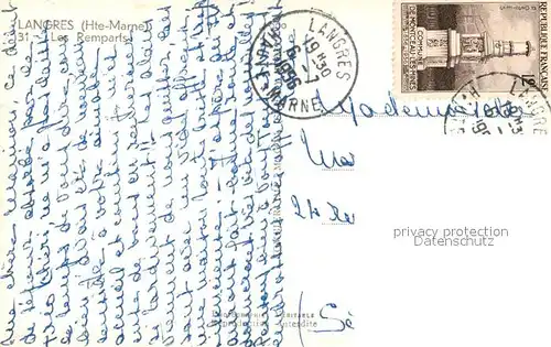 AK / Ansichtskarte Langres Les remparts Langres