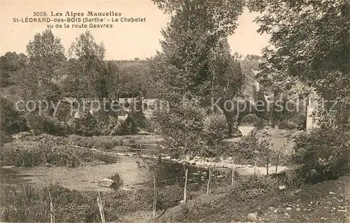 AK / Ansichtskarte Saint Leonard des Bois Le Chapelet vu de la Route Gesvres Saint Leonard des Bois