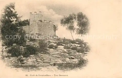 AK / Ansichtskarte Fontainebleau_Seine_et_Marne Tour Denecourt a la foret Fontainebleau_Seine