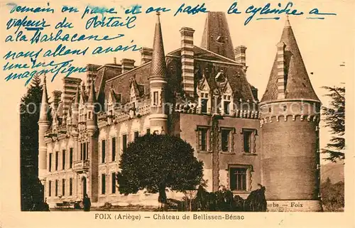 AK / Ansichtskarte Foix Chateau de Bellissen Bennac Foix