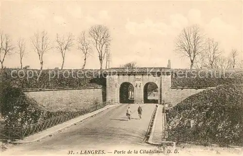 AK / Ansichtskarte Langres Porte de la Citadelle Langres