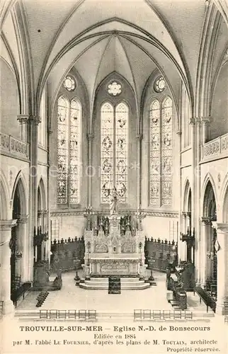 AK / Ansichtskarte Trouville sur Mer Eglise Notre Dame de Bonsecours interieur Trouville sur Mer