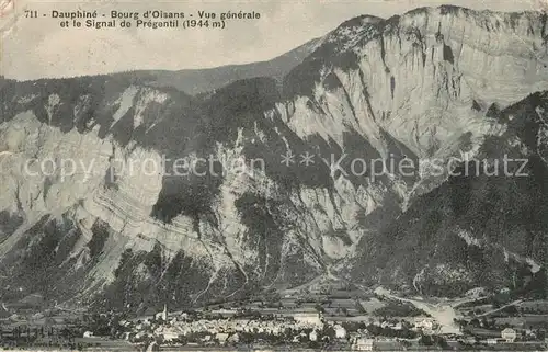 AK / Ansichtskarte Bourg d_Oisans Vue generale et le Signal de Pregentil Bourg d Oisans