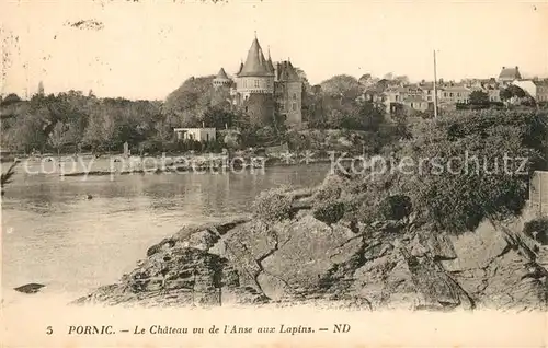 AK / Ansichtskarte Pornic Chateau vu de l Anse aux Lapins Pornic