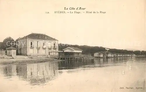 AK / Ansichtskarte Hyeres_les_Palmiers Hotel de la Plage Hyeres_les_Palmiers