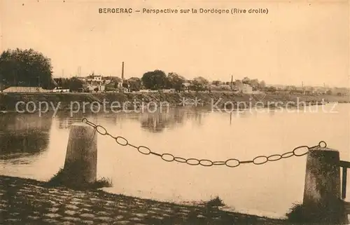 AK / Ansichtskarte Bergerac Perspective sur la Dordogne rive droite Bergerac