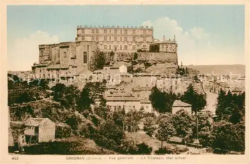 AK / Ansichtskarte Grignan Vue generale Chateau Grignan
