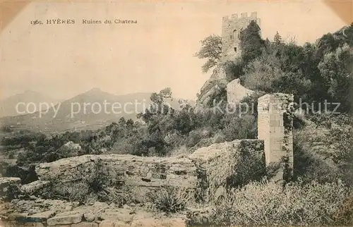 AK / Ansichtskarte Hyeres_les_Palmiers Ruines du Chateau Hyeres_les_Palmiers