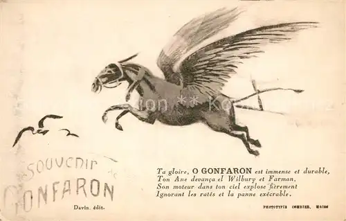 AK / Ansichtskarte Gonfaron Ane volant Gonfaron