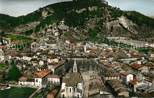 AK / Ansichtskarte Gonfaron en avion au dessus de la ville Eglise Place de la Victoire Gonfaron