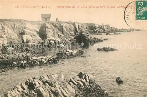 AK / Ansichtskarte Le_Pouliguen Panorama de la Cote pres la Grotte des Korrigans Le_Pouliguen
