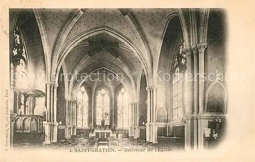 AK / Ansichtskarte Saint Gratien_Oise Interieur de l Eglise Saint Gratien Oise