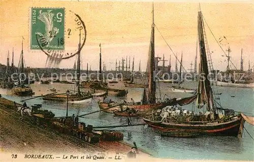 AK / Ansichtskarte Bordeaux Le Port et les Quais des bateaux Bordeaux
