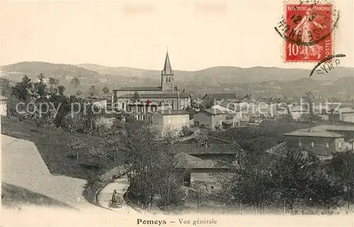 AK / Ansichtskarte Pomeys Vue generale Eglise Pomeys