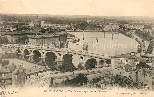 AK / Ansichtskarte Toulouse_Haute Garonne Vue panoramique sur la Garonne Toulouse Haute Garonne