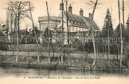AK / Ansichtskarte Bonneval_d_Eure et Loir Batiment de l Abbatiale vue du Pont de l Asile Bonneval_d_Eure et Loir