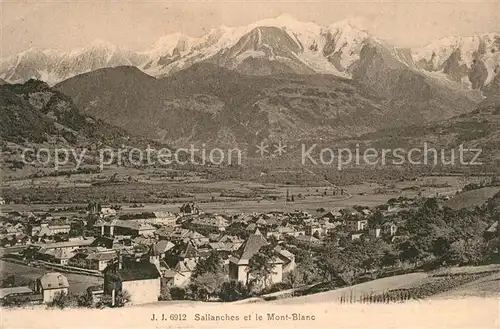 AK / Ansichtskarte Sallanches Panorama et le Mont Blanc Alpes Sallanches