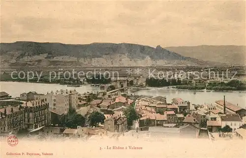 AK / Ansichtskarte Valence_Drome Panorama vue sur le Rhone Valence_Drome