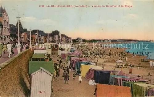 AK / Ansichtskarte La_Baule_sur_Mer vue sur le Remblai et la plage La_Baule_sur_Mer