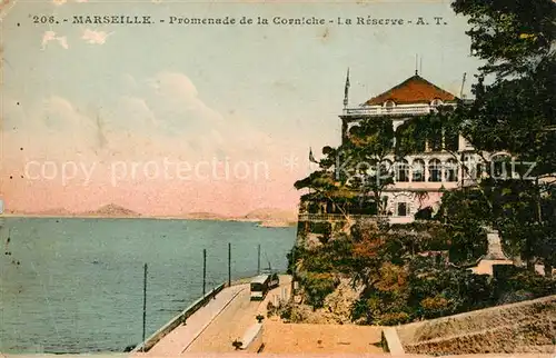 AK / Ansichtskarte Marseille_Bouches du Rhone Promenade de la Corniche la Reserve Marseille