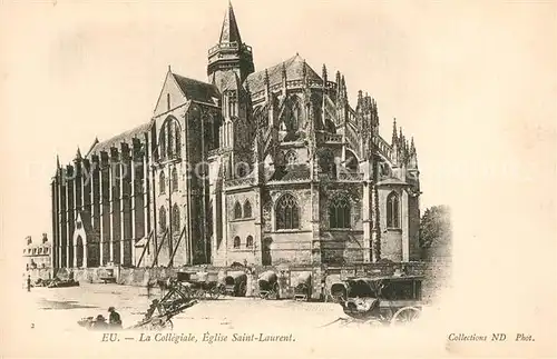 AK / Ansichtskarte Eu_Dieppe La Collegiale Eglise Saint Laurent 