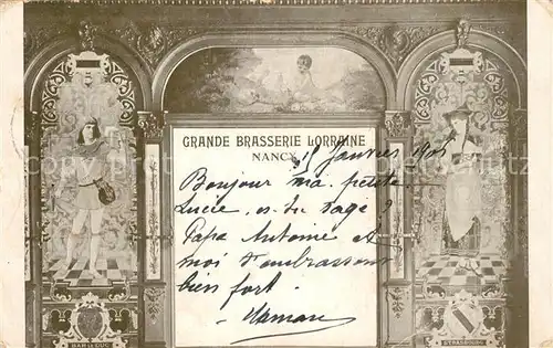 AK / Ansichtskarte Nancy_Lothringen Grande Brasserie Lorraine Nancy Lothringen