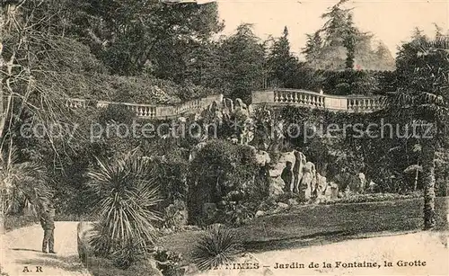 AK / Ansichtskarte Nimes Jardin de la Fontaine la Grotte Nimes