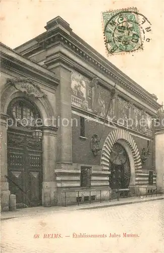 AK / Ansichtskarte Reims_Champagne_Ardenne Etablissements Jules Mumm Reims_Champagne_Ardenne
