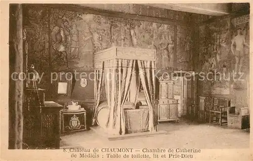 AK / Ansichtskarte Chaumont sur Loire Chateau Chambre de Catherine de Medicis Chaumont sur Loire